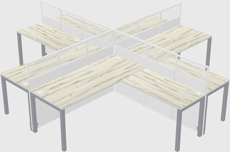 Shared l-shaped cubicles