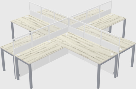 Shared l-shaped cubicles