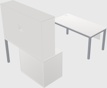 Parallel desk + cabinet