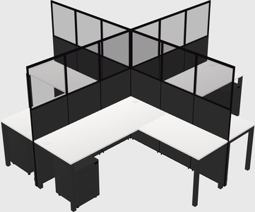Shared l-shaped cubicles