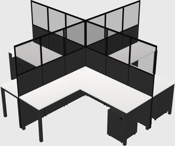Shared l-shaped cubicles