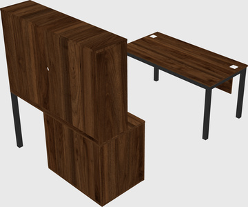 Parallel desk + cabinet