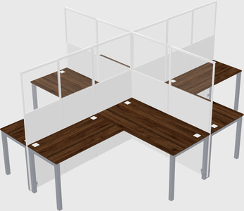 Shared l-shaped cubicles