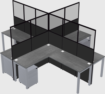 Shared l-shaped cubicles