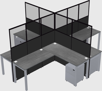 Shared l-shaped cubicles