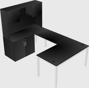Bureau + armoire en u