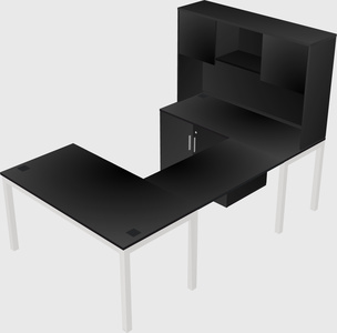 Bureau + armoire en u