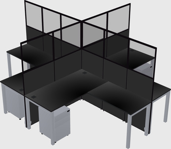 Shared l-shaped cubicles