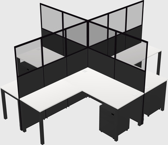Shared l-shaped cubicles