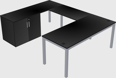 Bureau + armoire en u
