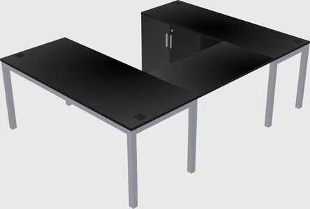 Bureau + armoire en u