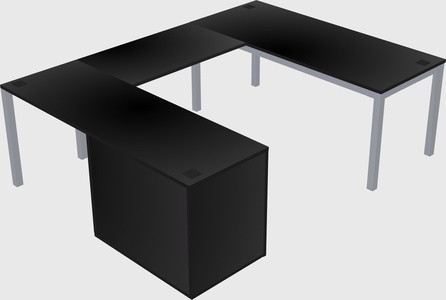 Bureau + armoire en u