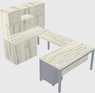 Bureau + armoire en u