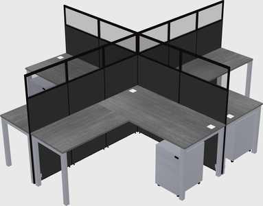 Shared l-shaped cubicles