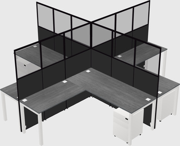 Shared l-shaped cubicles
