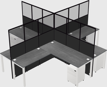 Shared l-shaped cubicles