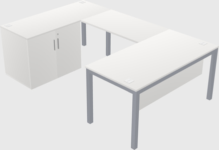 Bureau + armoire en u