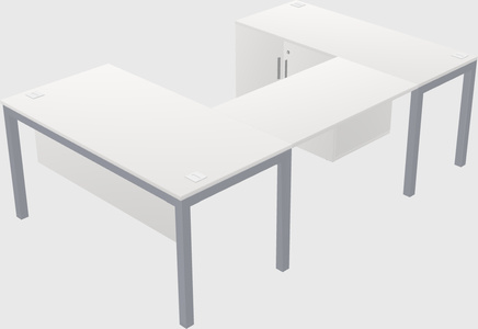 Bureau + armoire en u