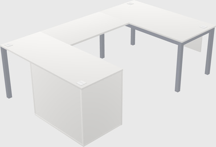 Bureau + armoire en u