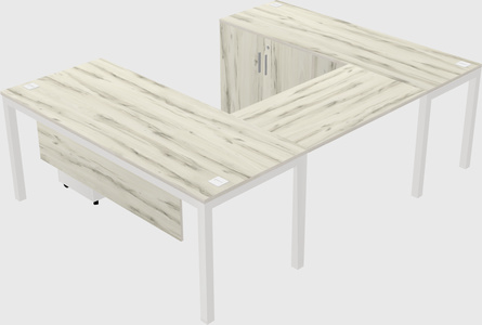 Bureau + armoire en u