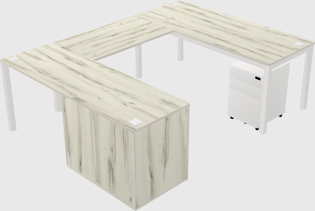 Bureau + armoire en u