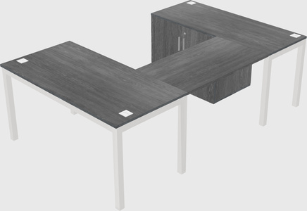 Bureau + armoire en u