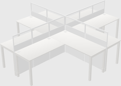 Shared l-shaped cubicles