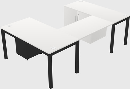 Bureau + armoire en u