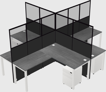 Shared l-shaped cubicles