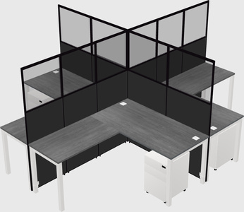 Shared l-shaped cubicles