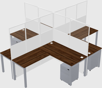 Shared l-shaped cubicles