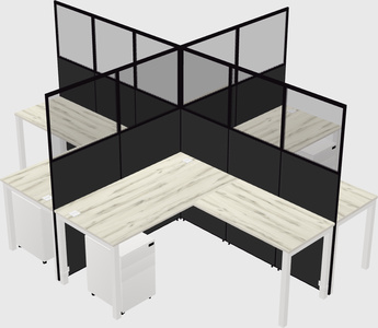 Shared l-shaped cubicles