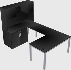 Bureau + armoire en u