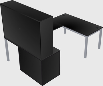 Bureau + armoire en u