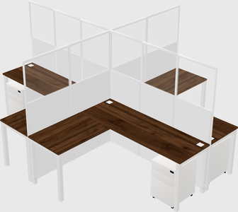 Shared l-shaped cubicles
