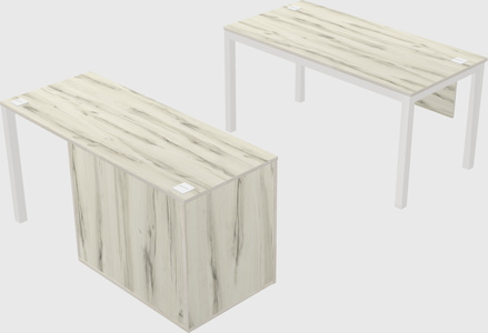 Parallel desk + cabinet