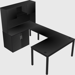 Bureau + armoire en u