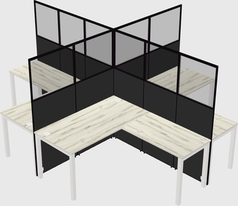 Shared l-shaped cubicles