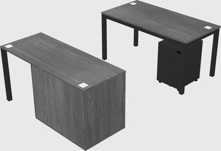 Parallel desk + cabinet