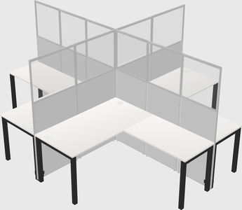 Shared l-shaped cubicles
