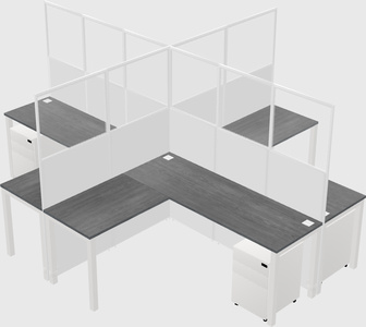 Shared l-shaped cubicles