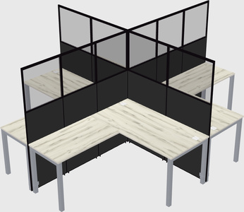 Shared l-shaped cubicles