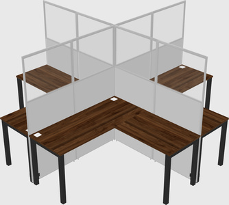 Shared l-shaped cubicles