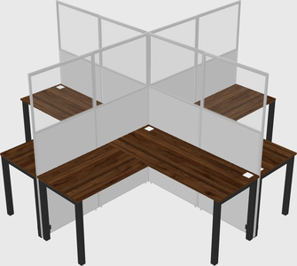 Shared l-shaped cubicles