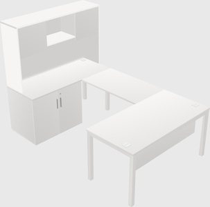 Bureau + armoire en u