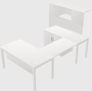 Bureau + armoire en u