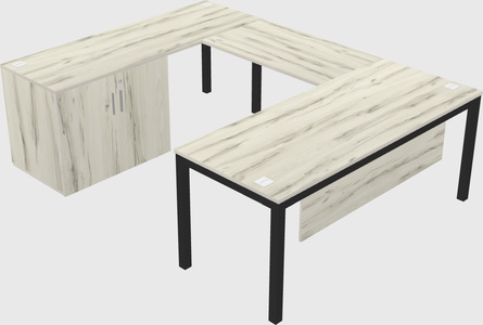 Bureau + armoire en u