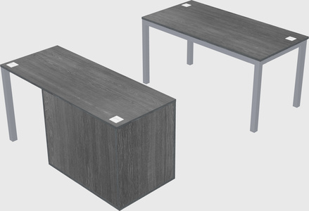 Parallel desk + file cabinet