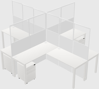 Shared l-shaped cubicles