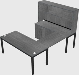 Bureau + armoire en u